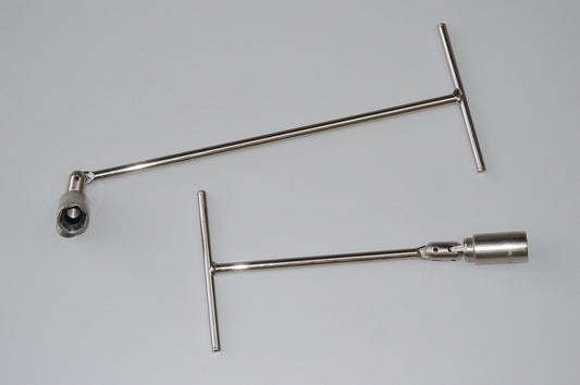 CLM - Llave de Bujía Articulada Mango en Forma de T (16mm) | Acero Templado | Herramienta Duradera para Instalación y Extracción de Bujías | Mango Doble Articulado | Mantenimiento Motores