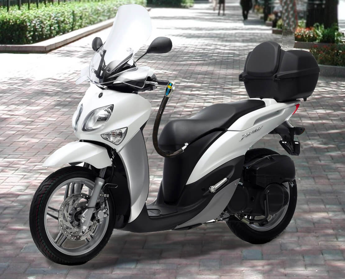 antirrobo manillar yamaha x enter 125 blindado CLM puesto en moto