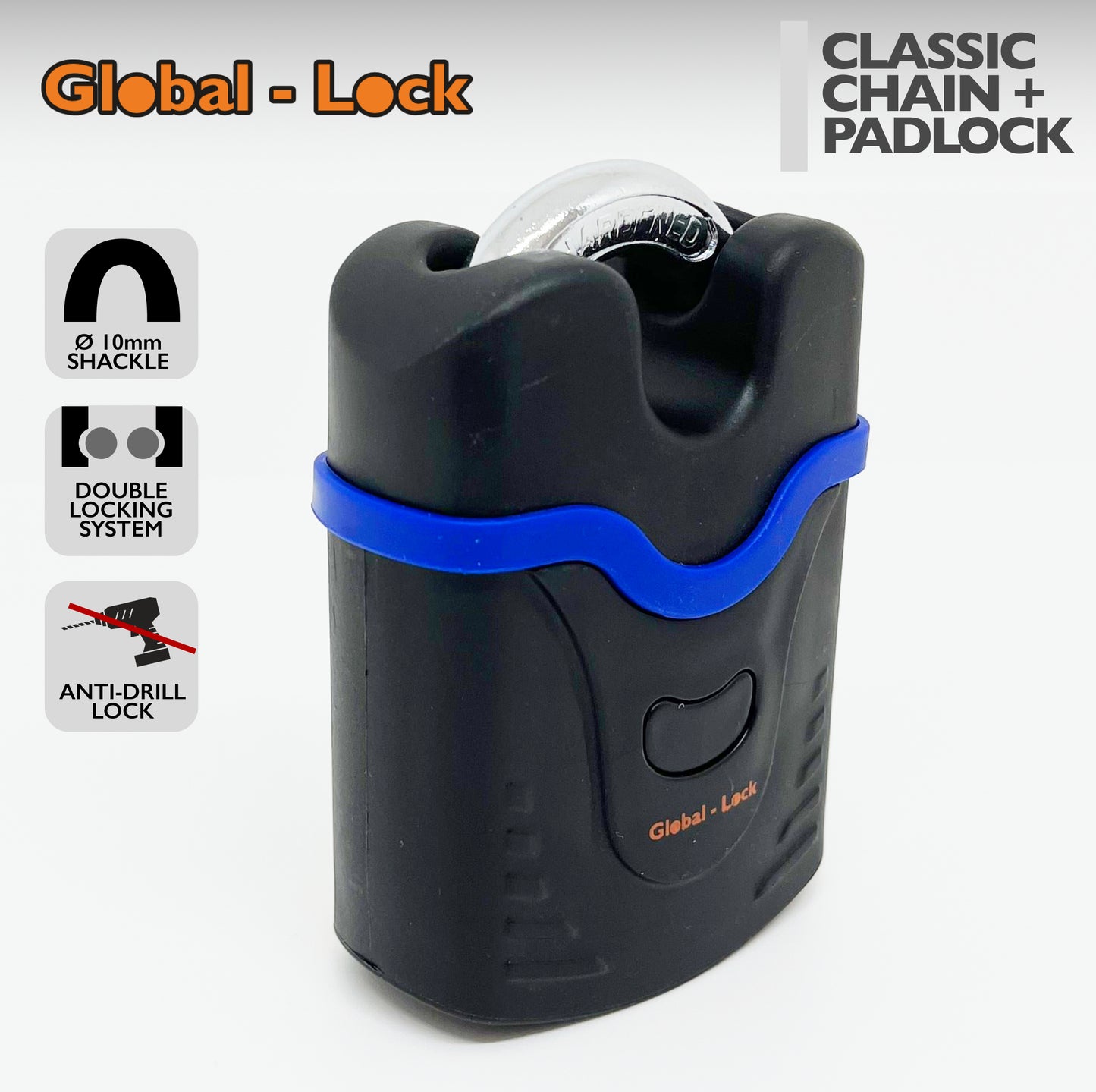 Kit catena + lucchetto Global-Lock CLASSIC