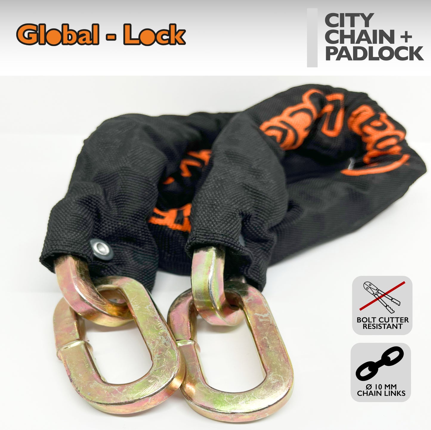 Global-Lock Kit cadena + candado CITY