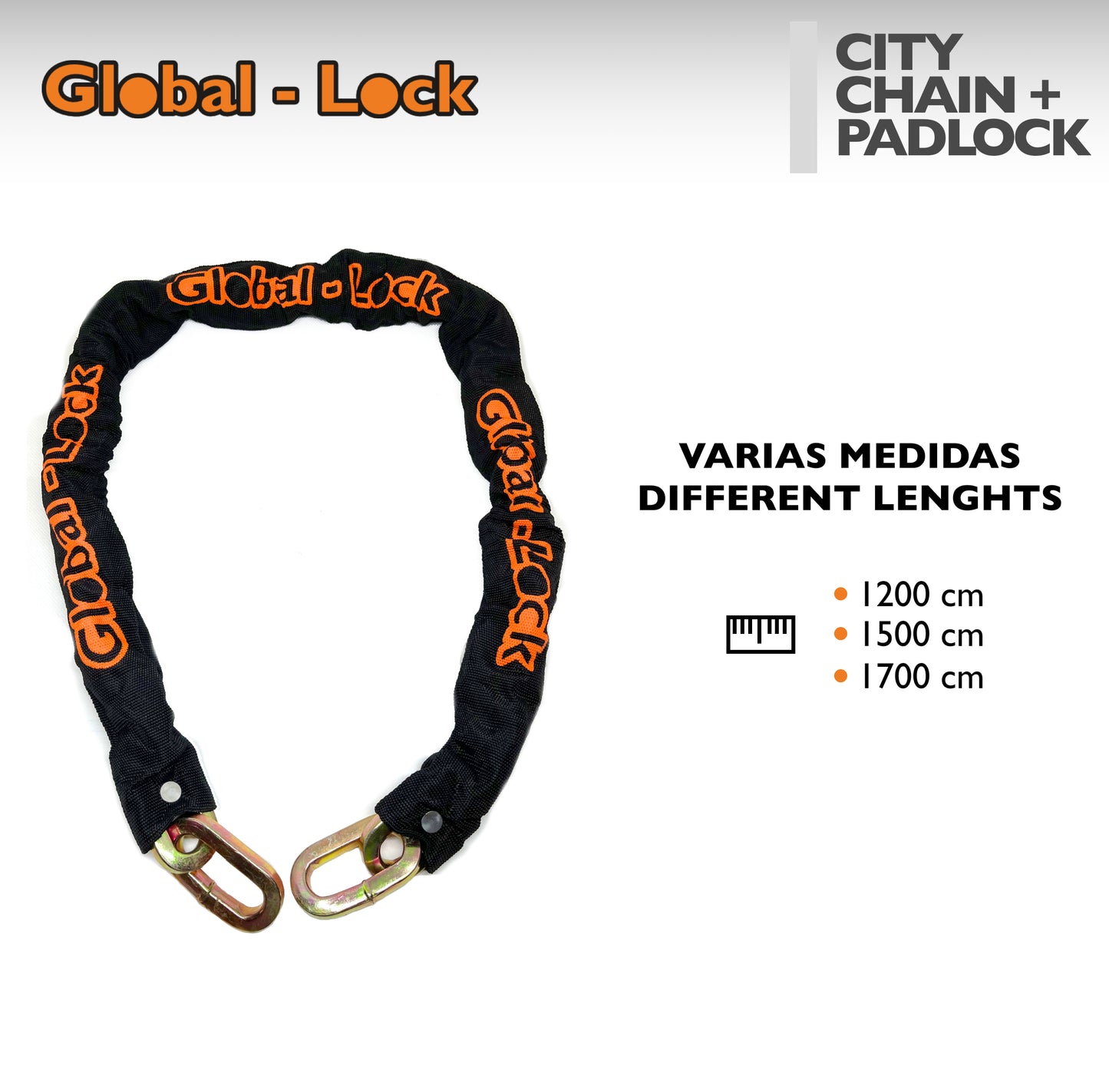 Global-Lock CITY chain + padlock kit