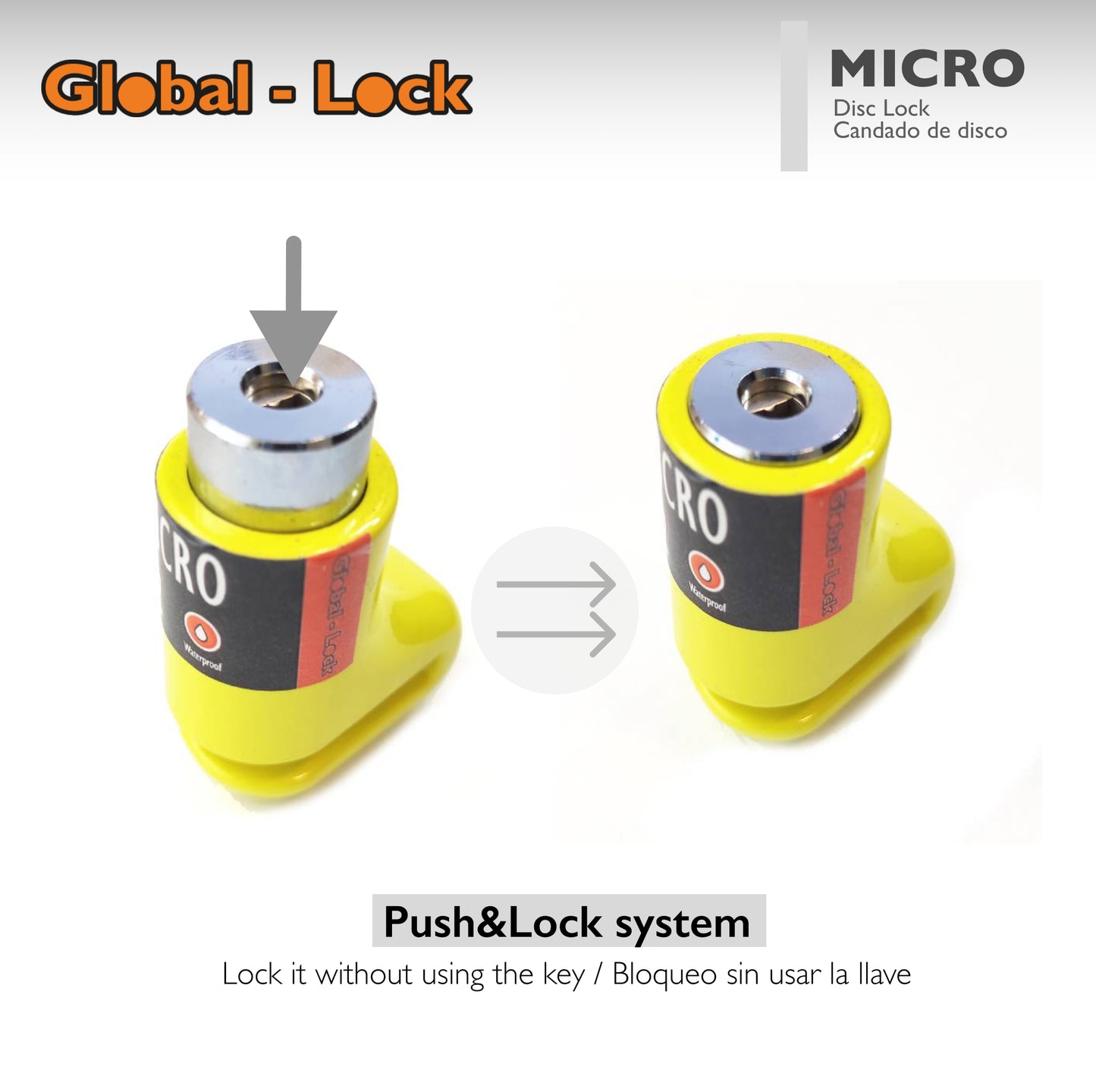 Global-Lock Candado de disco MICRO (5mm)