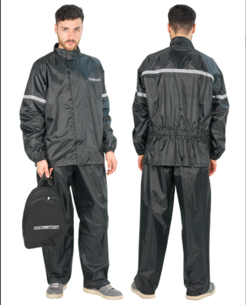 TJ MARVIN | Set chubasquero para motorista (Talla S), equipo lluvia PRACTICO Chaqueta + Pantalón Unisex