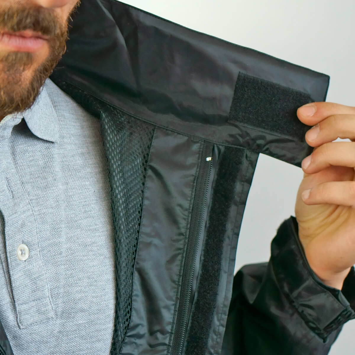 TJ MARVIN | Kit de Lluvia Completo SPORTIVO E34: Chaqueta y Pantalón Impermeables con Bolsa para Almacenamiento Compacta