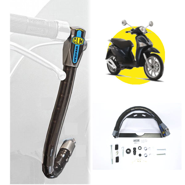 PIAGGIO LIBERTY / RST 50-125-200cc. (2004 2014) | CLM ANTI-THEFT SHIELDED HANDLEBAR FLAT KEY